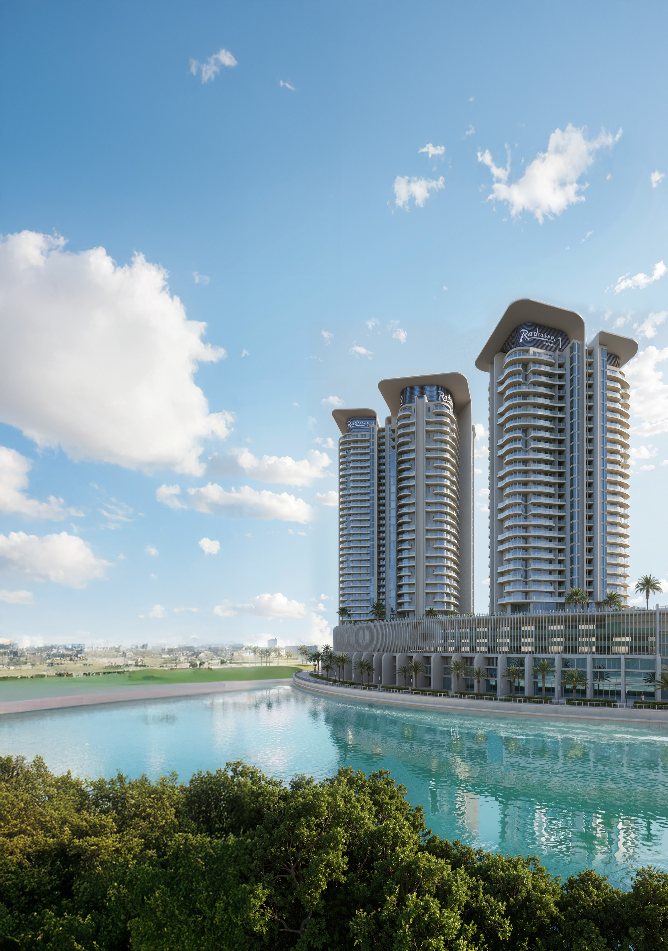 Waterfront towers at Radisson Residences Al Reem Island