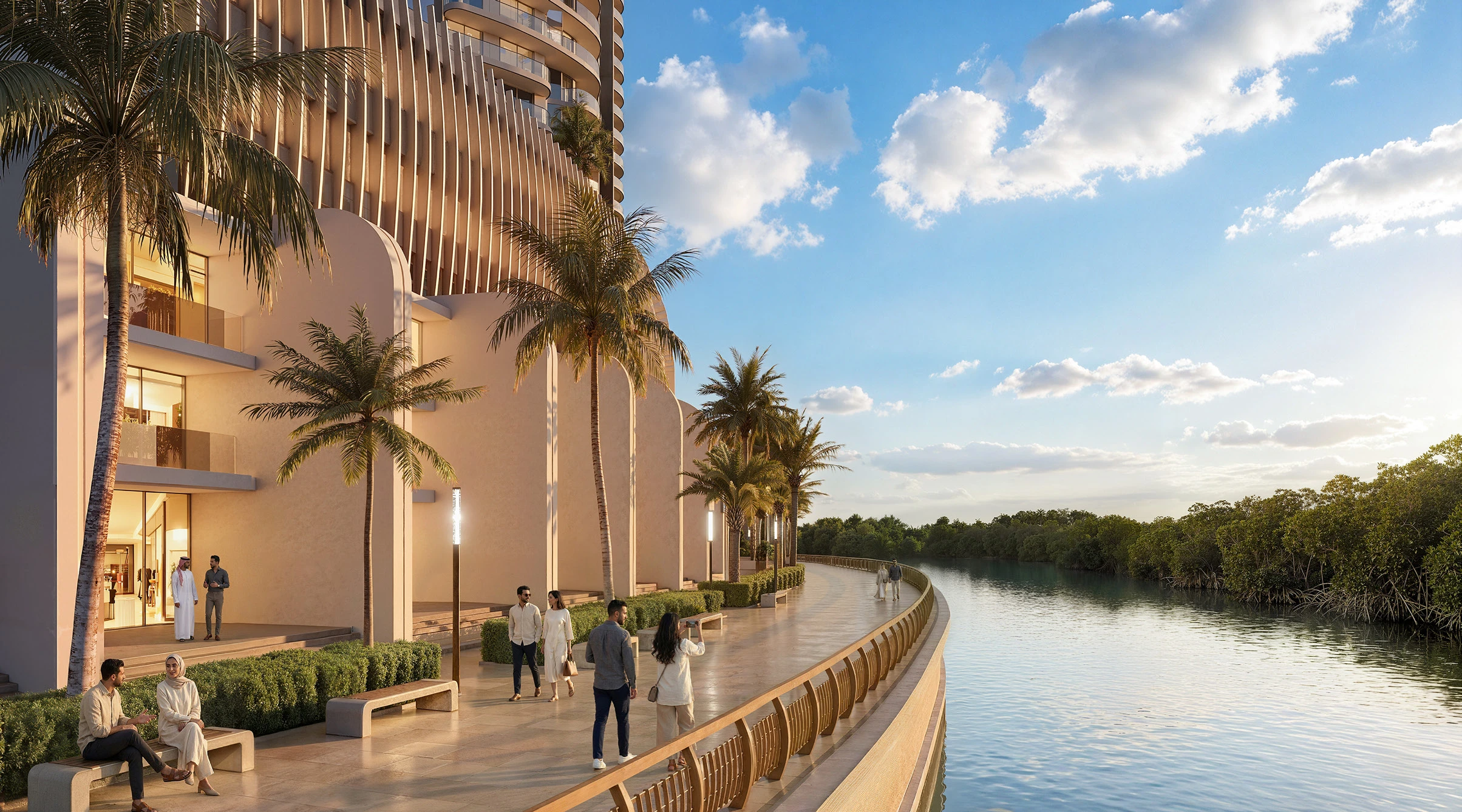 Radisson Residences Reem Island waterfront promenade