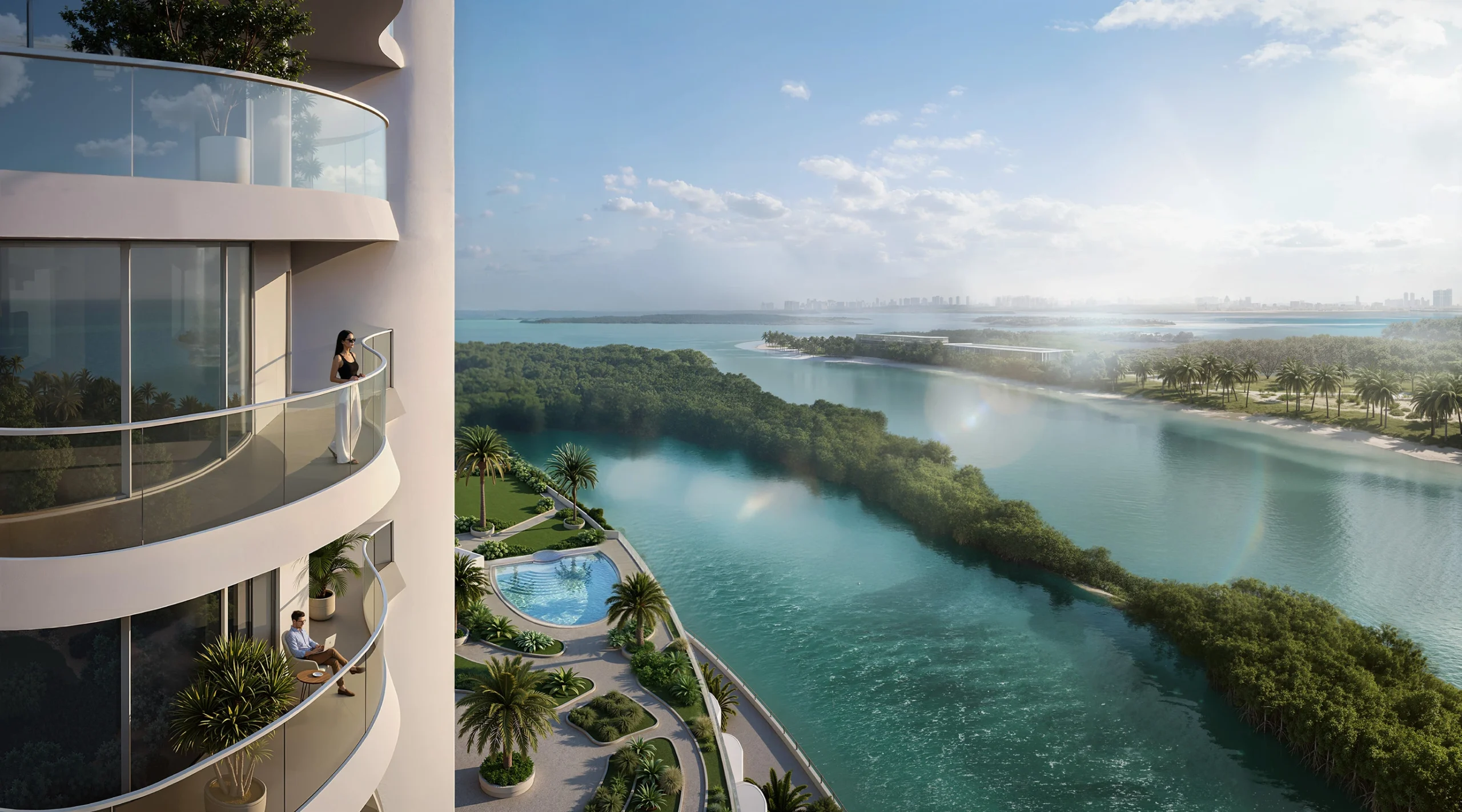 Radisson Residences Al Reem Island balcony mangrove views
